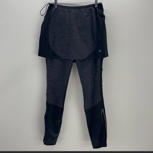 SKIRTSPORTS skirt leggings warm ice skating running workout set- gray black M